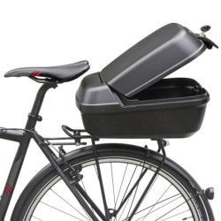 Boks Klickfix Citybox GTA (sort). Dimensioner (HxLxB):  23 x 44 x 34,5 cm Vægt: 2000 g, volume: 22 L, max. bærevne 10 kg