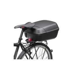 Klickfix Citybox GTA – sort cykelboks med lås, håndtag og refleks, 22L