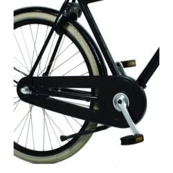 Lukket kædeskærm AXA 46-48T sort – 26/28" m. beslag