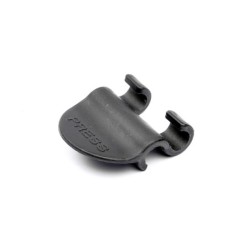 Clips lås til net - sort plast til BikePartner hundekurv.