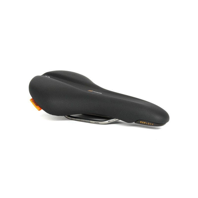 Selle Royal Explora unisex sadel. Athletic 45° kørestilling, Royal Gel, RVL tech, Durango  Cover (100 % vandtæt), ergonomisk kan