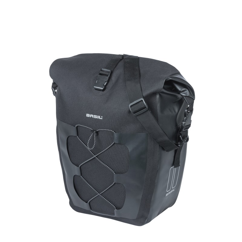 Taske BASIL NAVIGATOR WATERPROOF Sort Single Pannier  32x15x37cm 25-31L