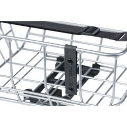 Basil Portland cykelkurv – rummelig frontkurv med læderrem