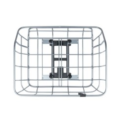 Basil Portland bagkurv i krom med MIK-adapter – 43,5x36x22,5 cm