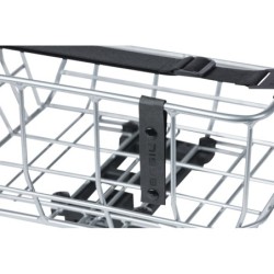 Basil Portland bagkurv i krom med MIK-adapter – 43,5x36x22,5 cm