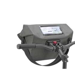 Styrtaske Klickfix LightPack Max set forfra på cykel