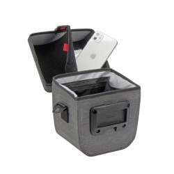 klickfix styrtaske grå med åben låg