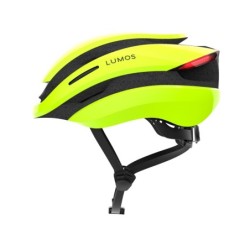 Lumos Ultra hjelm (electric lime). Str. M/L (54-61 cm). Cykelhjelm med integrerede lygter, blinklys og bremselys.