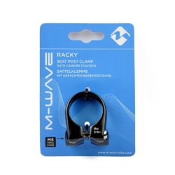 Sadelklampe for Sadelpind - sort Alu 34,9mm, indpakning