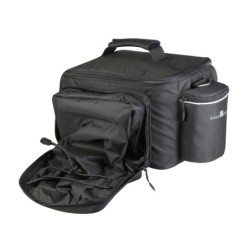 Klickfix Rackpack Sport Plus Trunk bag (sort).  Uniklip II. Med skjulte sidetasker der kan foides  ud. Vol. 18 L, max bæreevne 6