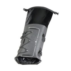 Klickfix Bikepack Waterproof styrtaske - grå 6-12L vandtæt taske med rullelukning