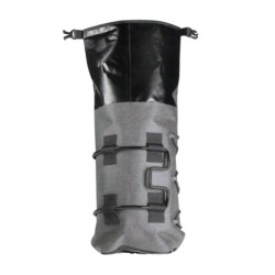 Klickfix Bikepack Waterproof styrtaske - grå 6-12L vandtæt taske med rullelukning