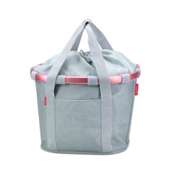 Klickfix Bikebasket twist sky rose – indvendigt rum og snørelukning