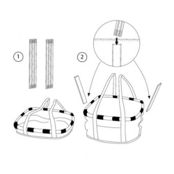 Klickfix Bikebasket cykelkurv (twist sky rose). Frontkurv med snørrelukning, yder- og indre lomme. Vol: 15 L,, max bæreevne 5 kg