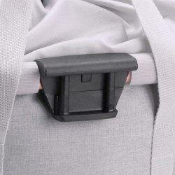 Cykelkurv Klickfix Bikebasket twist sky rose - frontkurv 15Liter, beslag bagpå.