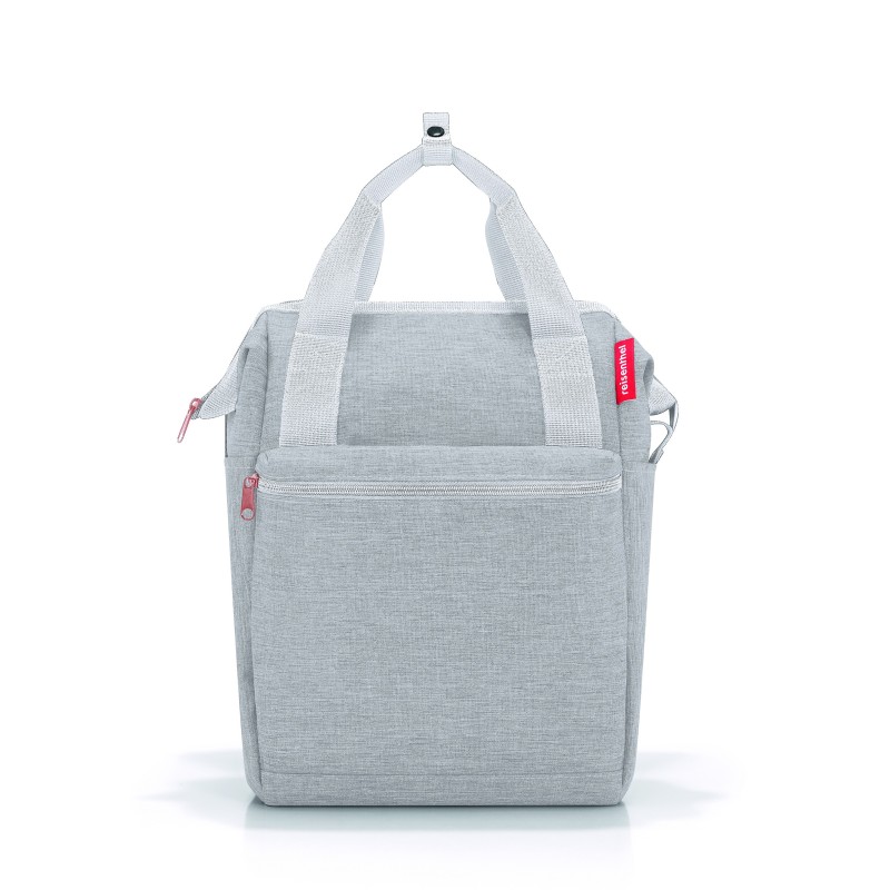 Klickfix Roomy GT cykeltaske (bag). Farve:  Twist Sky Rose. Skulderrem, ydre & indrerum Vario E kroge, vol. 12 L, max bæreevne: