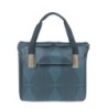 Basil Elegance City-Shopper cykeltaske (estate  blue). Materialet er af genbrugte PET-flasker. Hook-on system. Vol 20-26 L