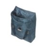 Basil Elegance City-Shopper cykeltaske (estate  blue). Materialet er af genbrugte PET-flasker. Hook-on system. Vol 20-26 L