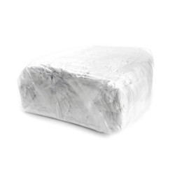 Genbrugte hvide klude pakket i 10 kg sæk