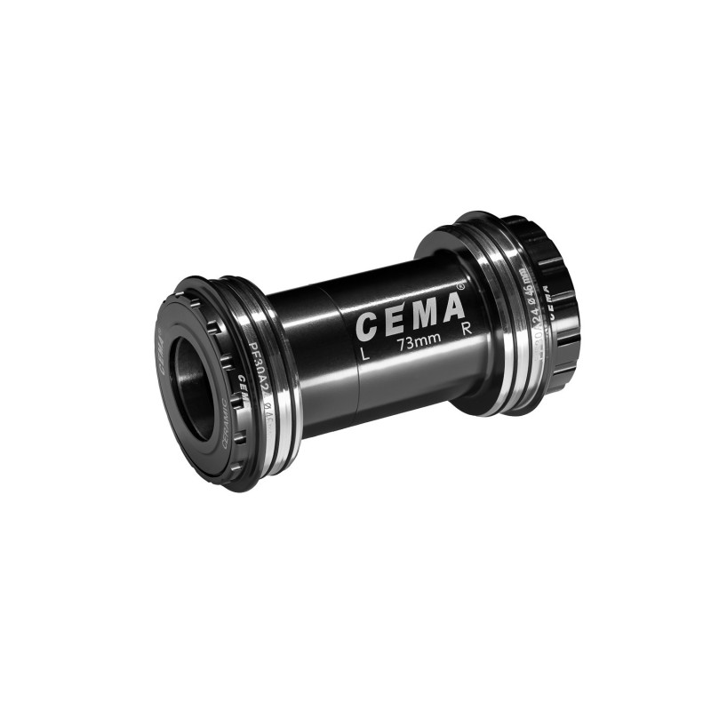 Cema Krankboks Pressfit PF30A Ø24 spindel Shimano., Diameter 46mm. keramiske lejer, Interlock, 73 mm. Road