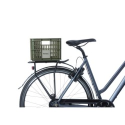 Basil Crate S grøn cykelkurv 17,5 liter – passer til MIK, AVS, UniKlip og Racktime