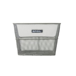 Cykelkurv Basil Cento olivengrøn – bagkurv til fastmontering, ideel til skoletasker