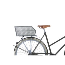 Cykelkurv Basil Cento olivengrøn – bagkurv til fastmontering, ideel til skoletasker