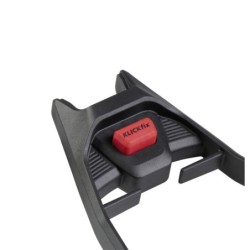 Klickfix Contour Evo sadeltaske set fra siden, Klickfix Contour Evo sadeltaske set bagfra, Klickfix Contour Evo sadeltaske