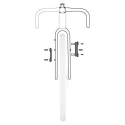 Klickfix Fork Waterproof forgaffeltaske med Duo Adapter – 4 liter vandtæt cykeltaske