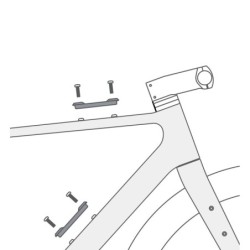 Detaljebillede af Klickfix Duo Adapter monteret på stel