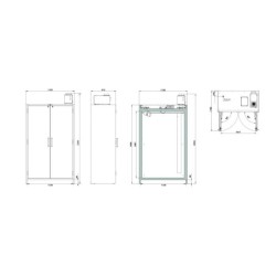 Batteriskab til lithium batterier ION-CHARGE-90 model IO90.195.120.K3.WDC