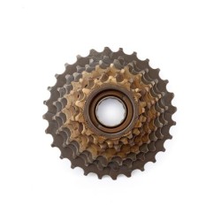 Skruekrans (bronze/brun) Nickel 8 speed, 13-28T. Hyper-index & med gevind, velegnet til elcykler 13-14-16-18-20-22-24-28T