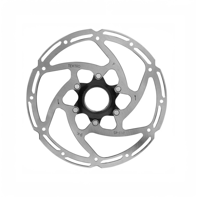 Tektro Ø160 2,3 mm, 2 stk. bremseskiver til Centerlock. Stor effektmodulering, lang holdbarhed, afrunded kanter & slidindikator.