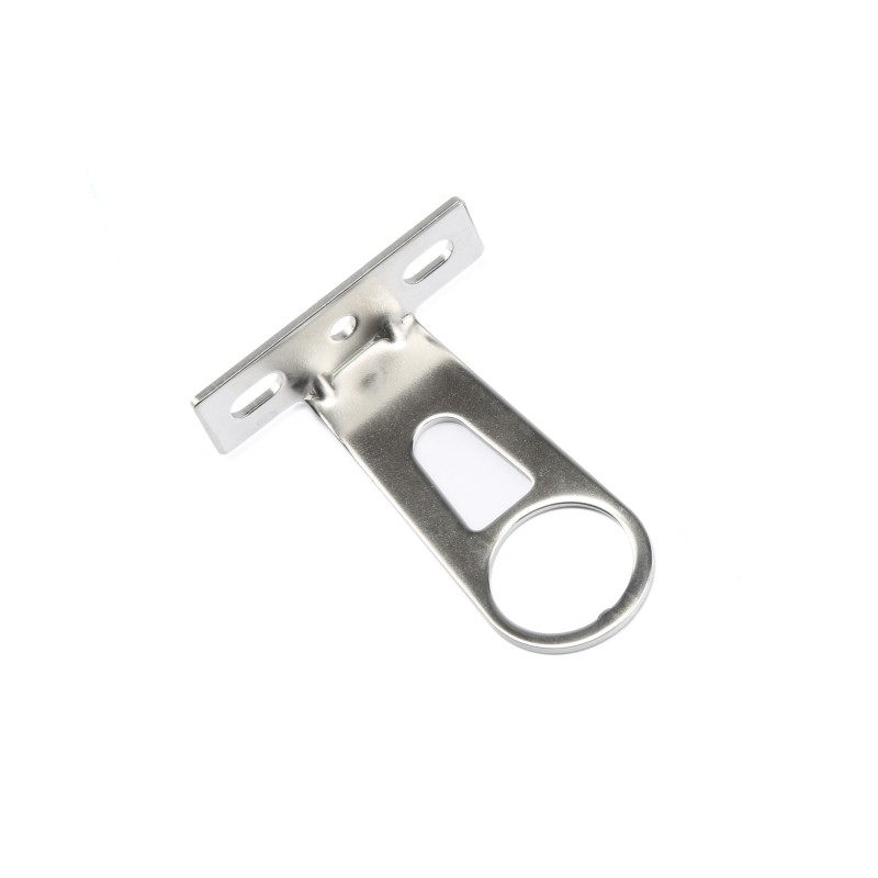 Langt sølv kurvebeslag til cykelkurv foran