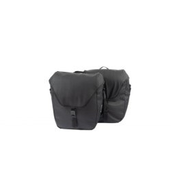 Atran Velo COMMUTER cykeltasker i sort – dobbelttaske med AVS adapter og PC-rum, 2x24L