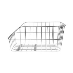 Bikepartner Ribe bagkurv sølv i rustfrit stål med fastmontering