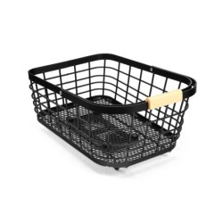 BikePartner Skanderborg cykelkurv bag i sort aluminium med MIK beslag