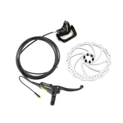 TEKTRO hydraulisk bremsesæt til cargocykler. 4 stempler, Plug in, 4-finger højregreb, til 2,3  mm rotor.