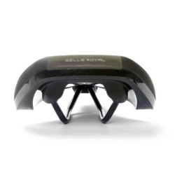 Sadel (unisex) fra SelleRoyal model Vivo BULK 45° kørestilling. Foam Matrix. Reflective Film (refleks) & Ergonomic Channel.