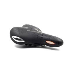 Sadel (unisex) fra Selle Royal model Lookin. 60° kørestilling, Royal Gel, Cool Cover, Scuff Guards, Elastome & ICS. Stracciatell