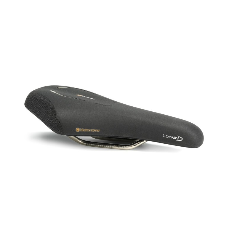 Sadel (unisex) Selle Royal Lokin EVO 45° kørestilling, Royal Gel, Cool Cover & ICS. Stracciatella. Recycled Plastic Base