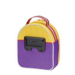 KLICKFIX Lori børnecykeltaske lilla - cykeltaske med reflekser og navnekort