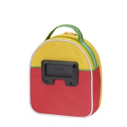 KLICKFIX Lori børnecykeltaske rød - cykeltaske med reflekser og navnekort