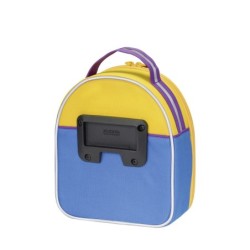 KLICKFIX Lori børnecykeltaske blå – cykeltaske med reflekser og navnekort