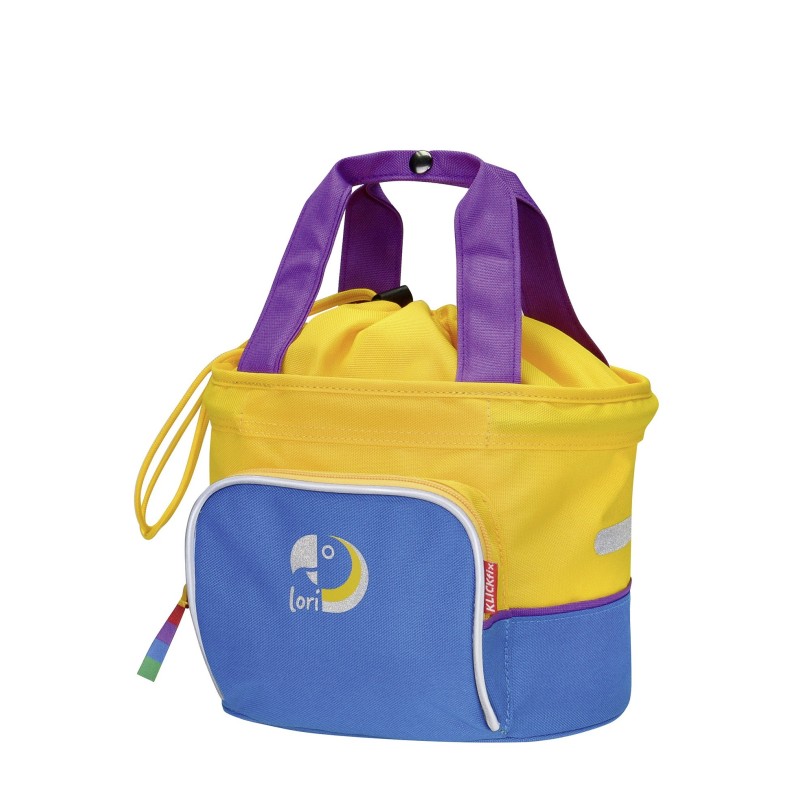 KLICKFIX Shopper Lori børnecykelkurv rød – med snørelukning og refleks