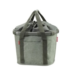 Cykelkurv Reisenthel med Klickfix adapter – sort stofkurv 15L med snørelukning og lommer