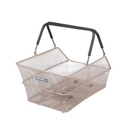 Cykelkurv Basil Cento MIK Nude Metallic - bagkurv med adapter
