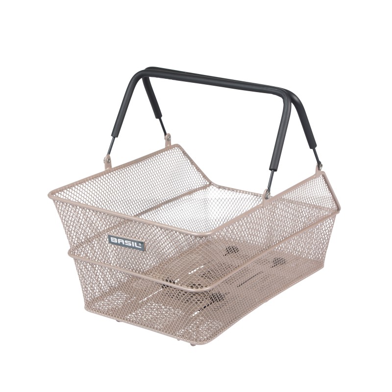 Cykelkurv Basil Cento MIK Nude Metallic - bagkurv med adapter