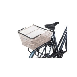 Cykelkurv Basil Cento MIK Nude Metallic - bagkurv med adapter