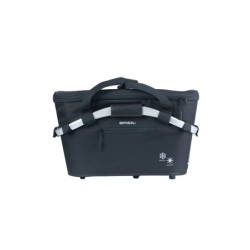 Basil Iso Carry All sort cykelkurv med MIK adapter – isoleret kurv med lynlåslåg og håndtag